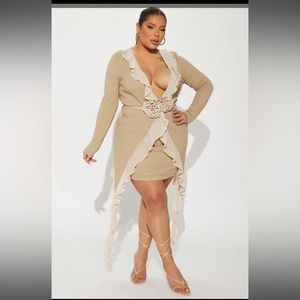 Fashionnova loving life textured skirt set size 3x